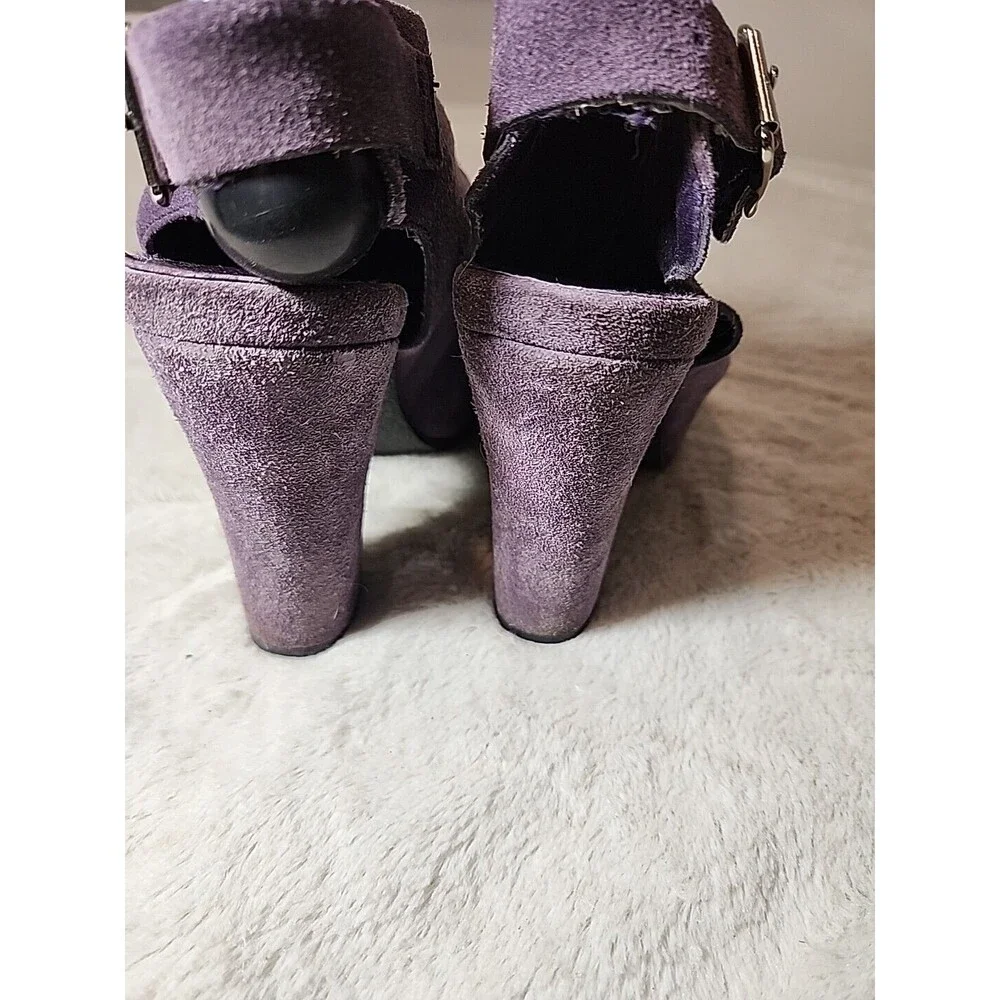 MIA Shoes Womens 7-1/2 Suede Refine Suede 4 inch block heels Peep Toe Platforms‎